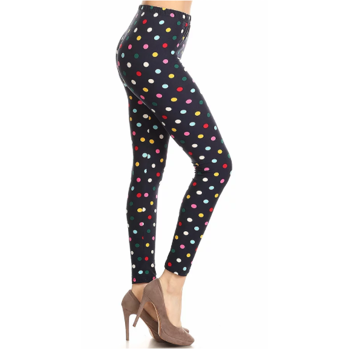 Sonoma Goods for Life Polka Dots Teal Leggings Size L - 56% off